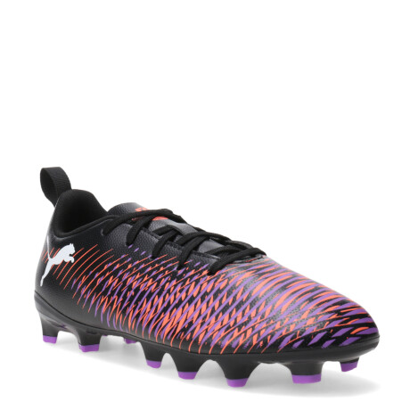 Championes de Fútbol 11 Infantiles Puma Future 8 Play FG/AG Negro - Anaranjado - Violeta