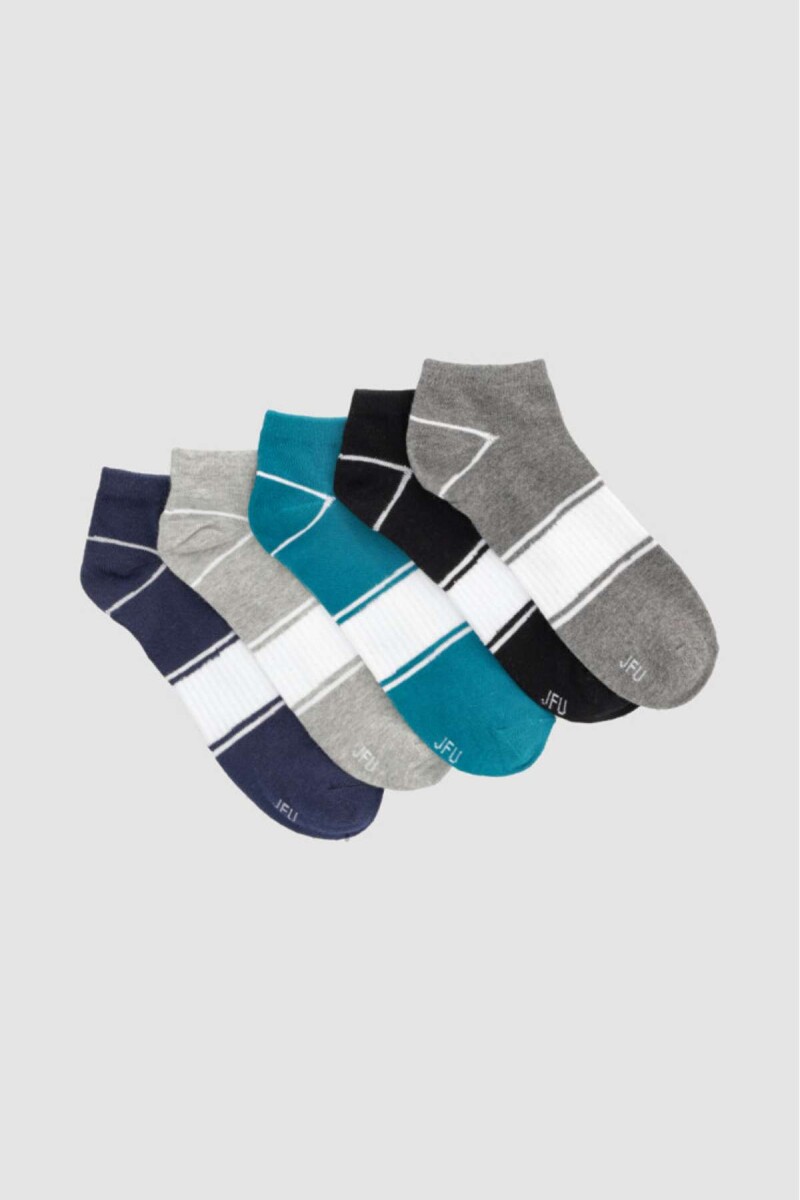 Pack x5 medias cortas deportivas combianadas - Variante 38 