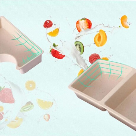 Set Comida Bebé Diseño Auto Platos y Vaso Plástico + Cuchara Rosa