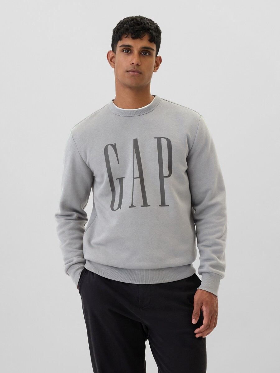 Buzo Deportivo Logo Gap Hombre - Pilot Grey 