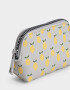 Monederos Estampados Monedero Cuerina Frutas - Gris Claro