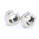 Aros en oro 18k blanco y brillantes Aros en oro 18k blanco y brillantes