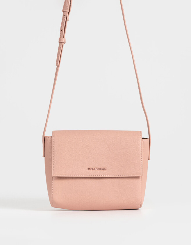 Bandoleras Special Price Clasico Bandolera Cuerina Solapa - Rosa Viejo