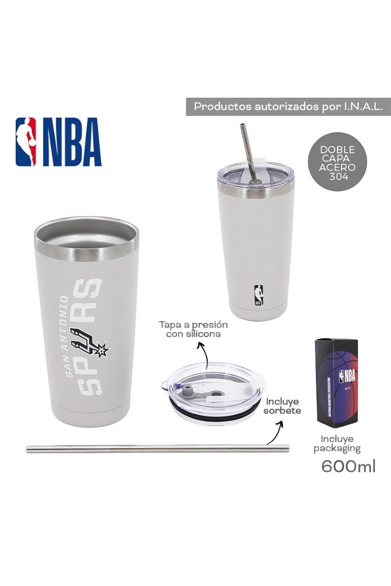 Vaso Termico NBA 600 ML Gris