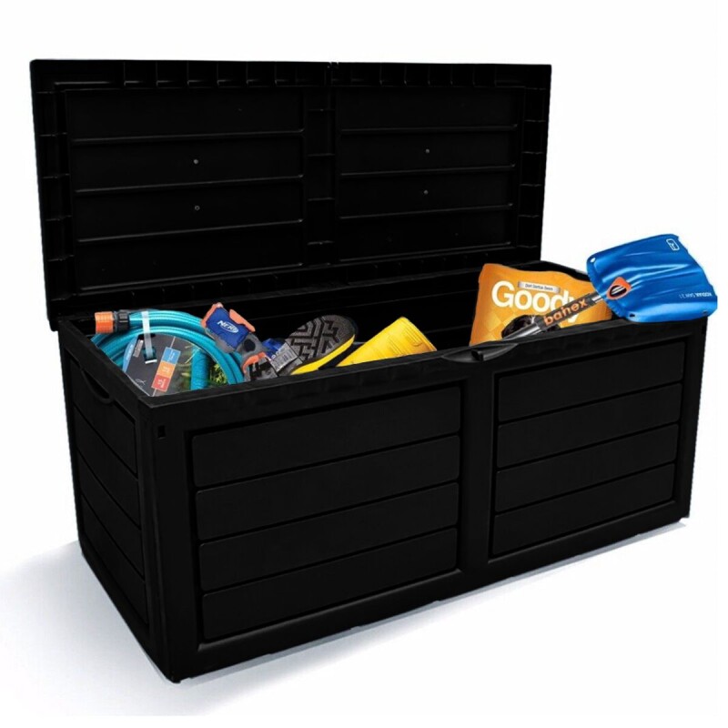 Baúl multifunción para exterior 320 lts NEGRO