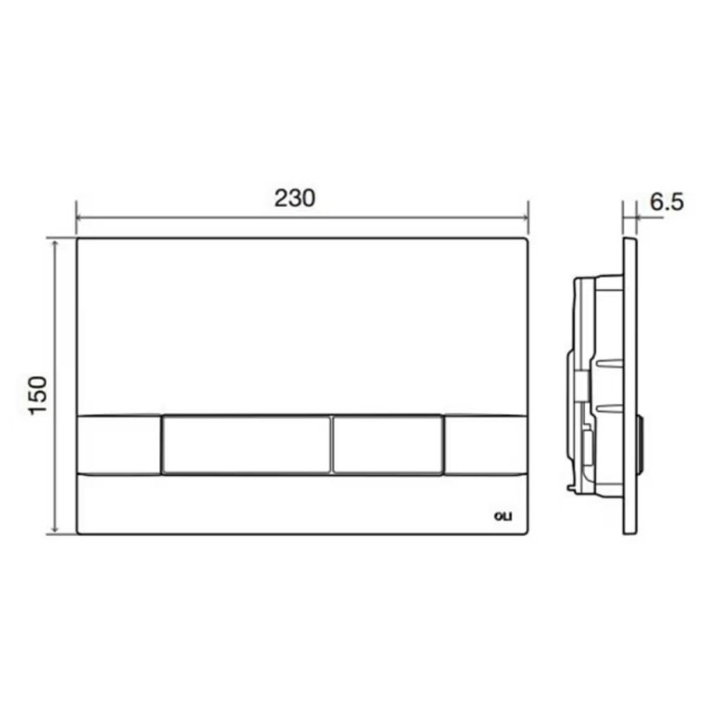 Placa pulsadora Oli Narrow cromo mate Olipure Placa Pulsadora Oli Narrow Cromo Mate Olipure
