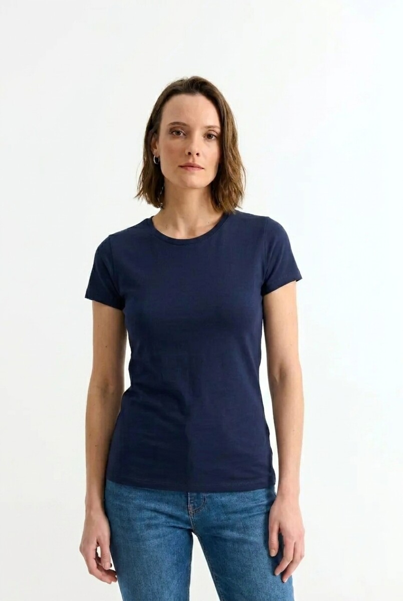 Remera cuello redondo ICONIC 150 - Azul marino 