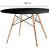 Mesa Comedor ComboHome Eames Redonda Laqueada 100Cm Premium Negro 1