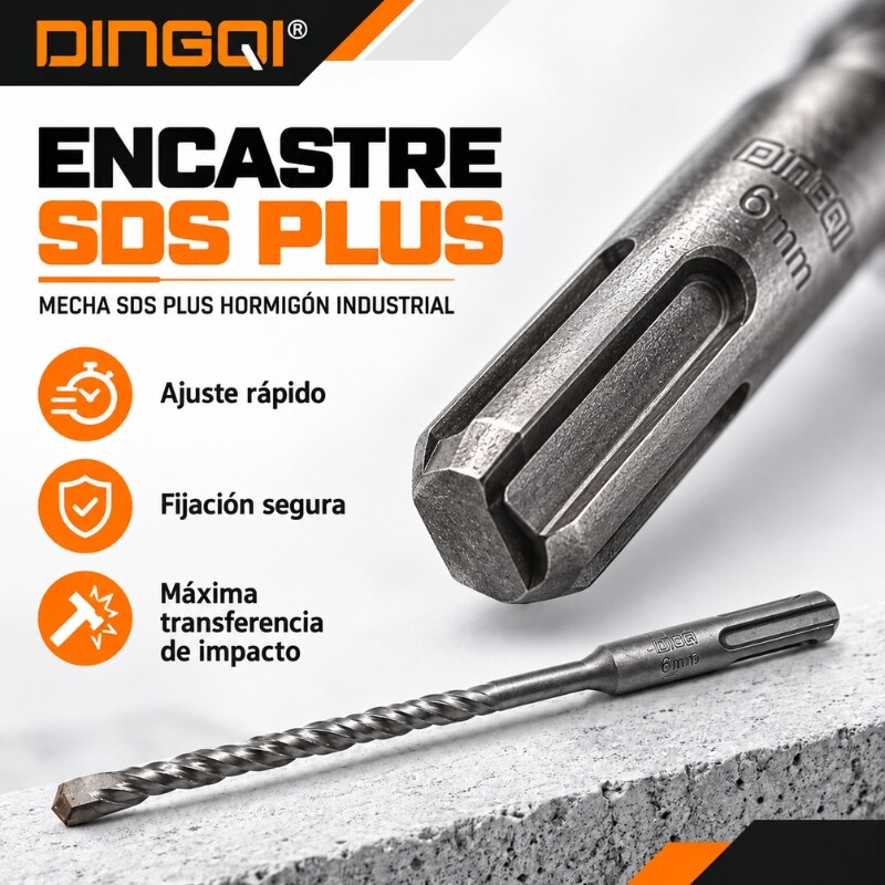 DINGQI MECHA SDS PLUS HORMIGON INDUSTRIAL 8x160MM Dingqi Mecha Sds Plus Hormigon Industrial 8x160mm