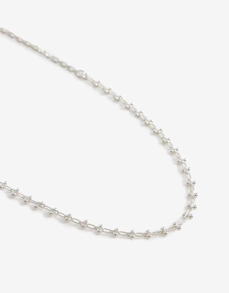 Collares Cortos Metal Collar Corto Cubic Zirconia - Plateado