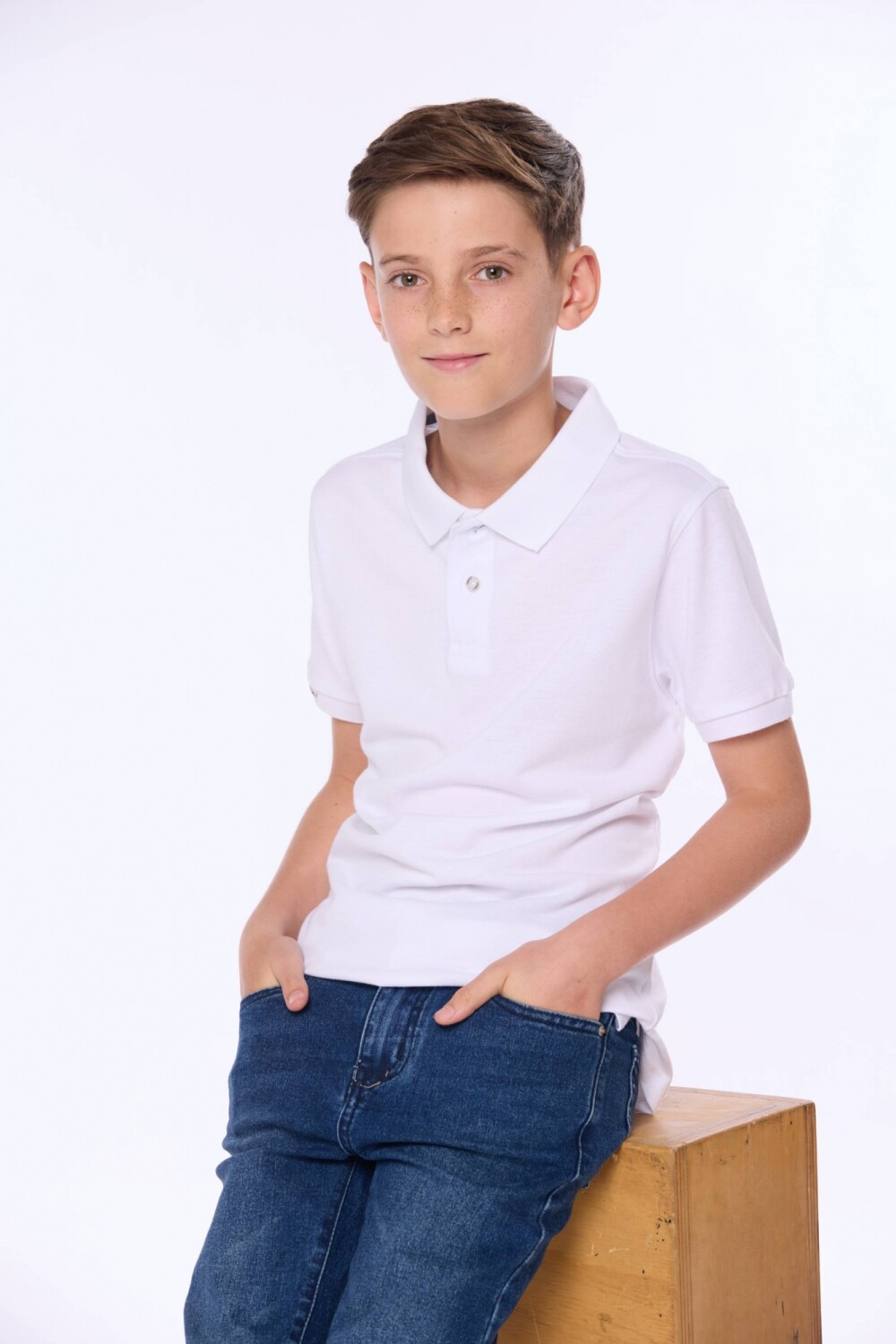REMERA POLO PIQUE LISA Blanco