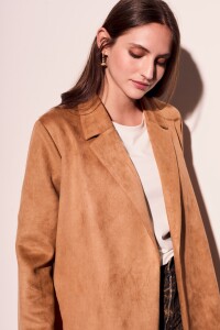 Blazer Gamuza Cuero Vegano Whisky