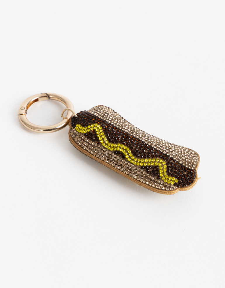 Llavero Strass Llavero Pancho Con Strass. - Marron Chocolate