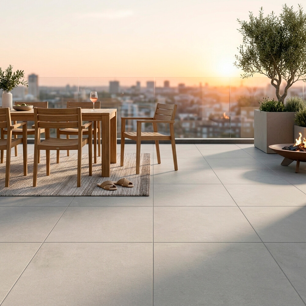 PORCELANATO PARA EXTERIOR KAMI ARGENTO EXT 3D "A" 90x90 CM Porcelanato Para Exterior Kami Argento Ext 3d "a" 90x90 Cm