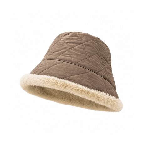 Gorro piluso puffer con corderito Gris