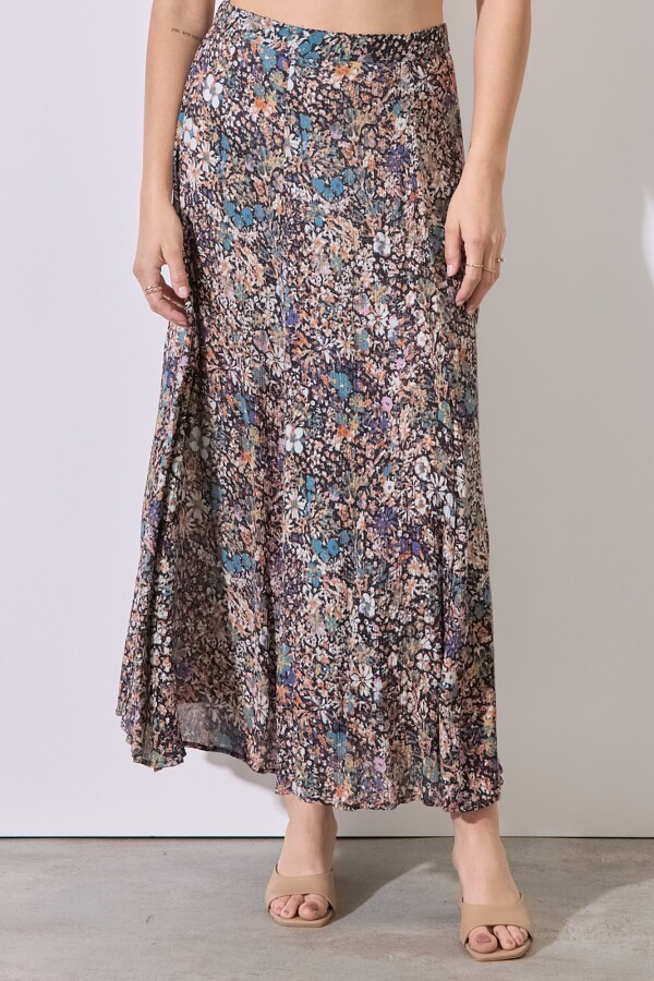 Falda Maxi Spring MULTI/NEGRO