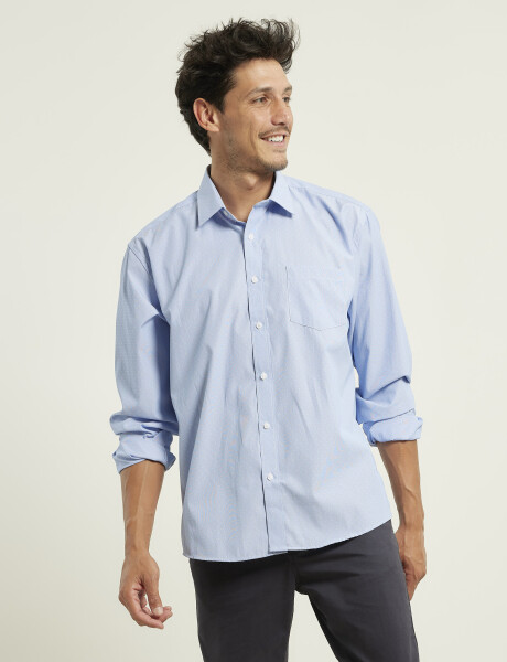 012492 CAMISA HARRINGTON URBAN Celeste/blanco