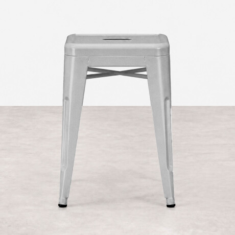 Banco Taburete Metálico Tolix Calidad Cocina Jardín Gris