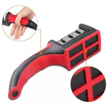 Afilador de cuchillo ergonómico de 3 etapas Afilador de cuchillo ergonómico de 3 etapas