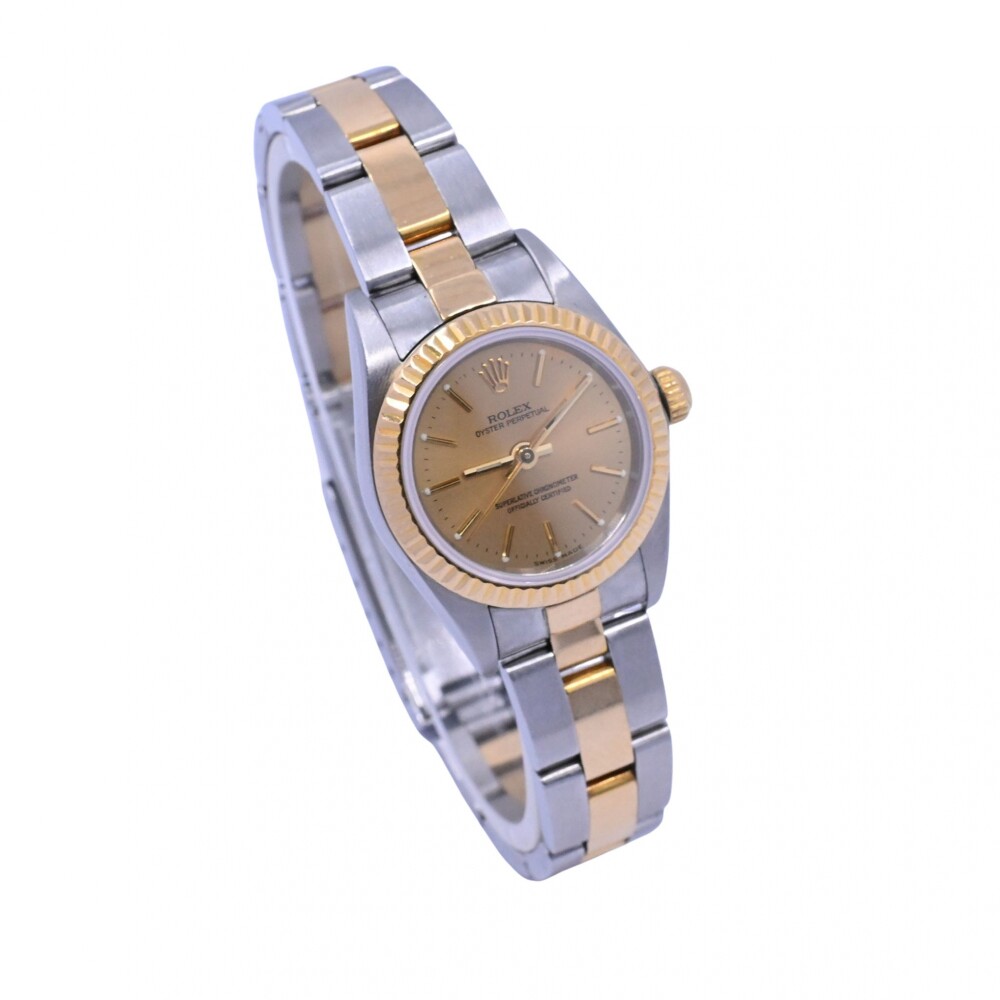 Rolex dama Oyster perpetual 76193 acero y oro 24 mm. año 2000 Rolex dama Oyster perpetual 76193 acero y oro 24 mm. año 2000