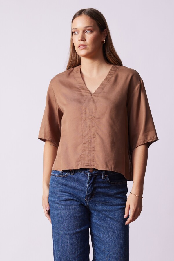 Blusa Lyocell TOSTADO