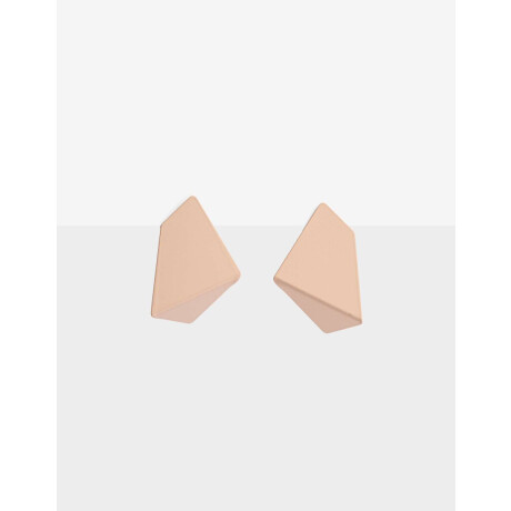 Aros Maxi Pasantes Geométricos Rosa Claro