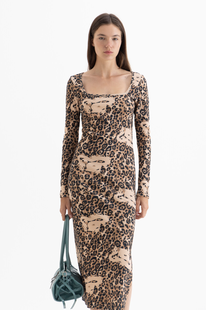 VESTIDO SAFARI Beige