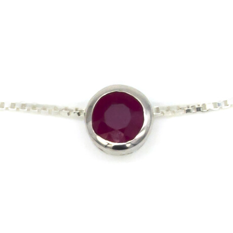 Conjunto de cadena veneciana y dije de plata 925 con granate, PUNTO DE LUZ. Conjunto de cadena veneciana y dije de plata 925 con granate, PUNTO DE LUZ.