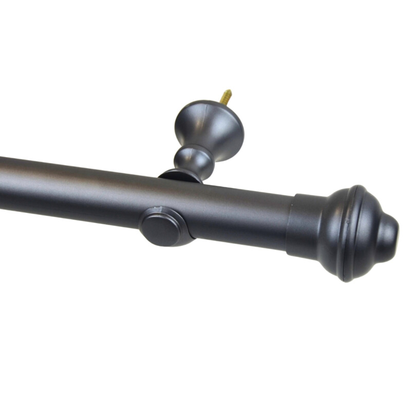 Barrote cortina metal Eurometal 1,5m + 2 soportes GRIS OSCURO