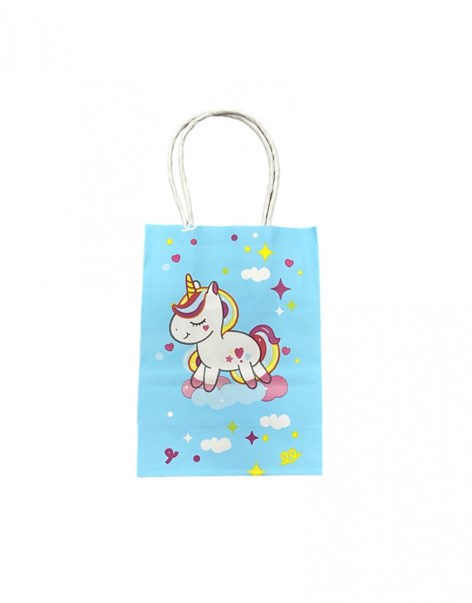 Bolsa con Asa N°1 Pack x12 - Unicornio Celeste 