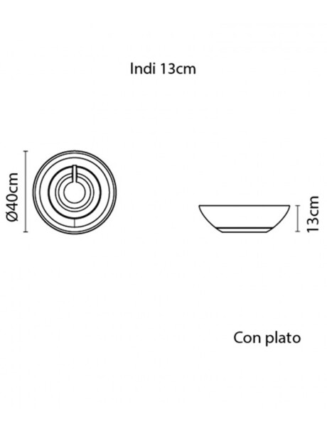 Maceta Indi Tramontina 40cm diámetro con plato en plástico resistente Beige