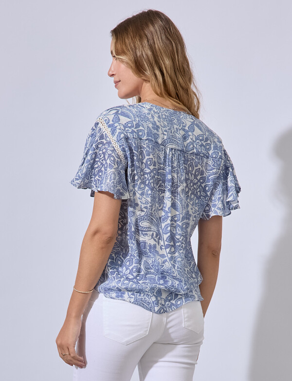 Blusa Puntilla AZUL/MULTI