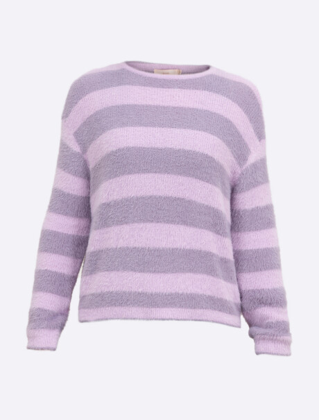Sweater rayas lila