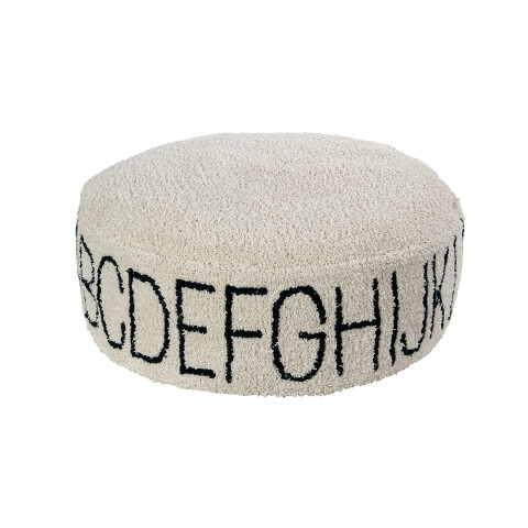 Pouf lavable ABC Natural - Black Pouf lavable ABC Natural - Black