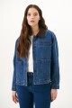 CHAQUETA JEAN CUELLO CHOCOLATE