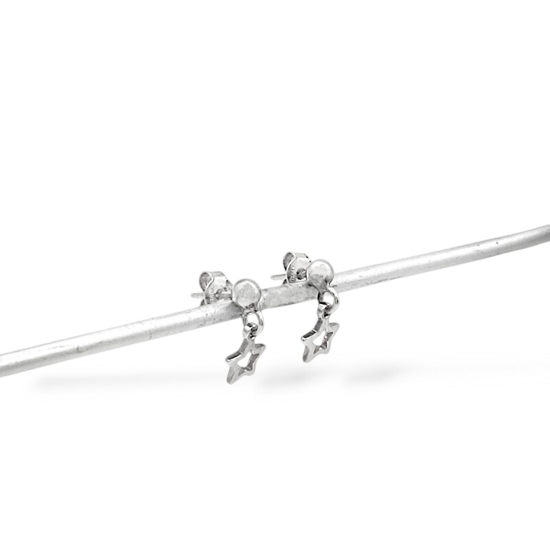 Caravanas pendientes Estrellas - Plata 925 - Sin piedra - CA3957 sinpiedra