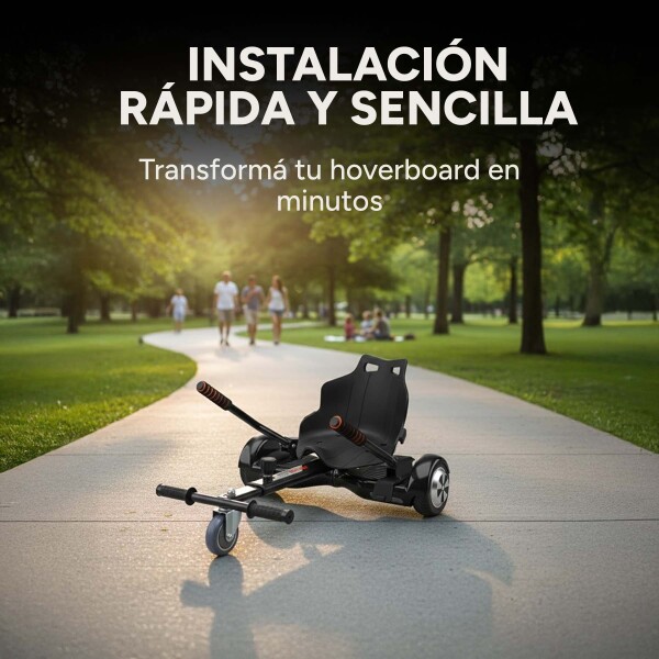 Asiento Para Hoverboard Hovercart Patineta Electrica GoGreen Variante Color Negro