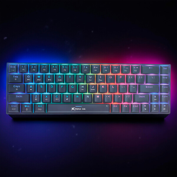 Teclado Mecánico Inalámbrico Gamer RGB Xtrike Me GK-995W BK Color Negro