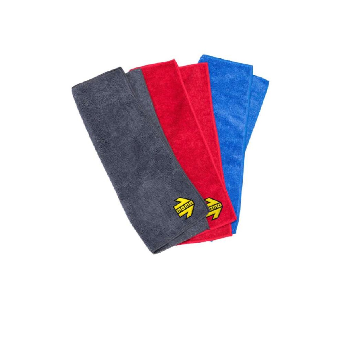 Microfibra Multiuso Momo Auto X3 - Gris, Rojo Y Celeste 