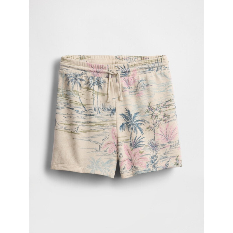 V-FRENCH TERRY SHORT PALM PRINT