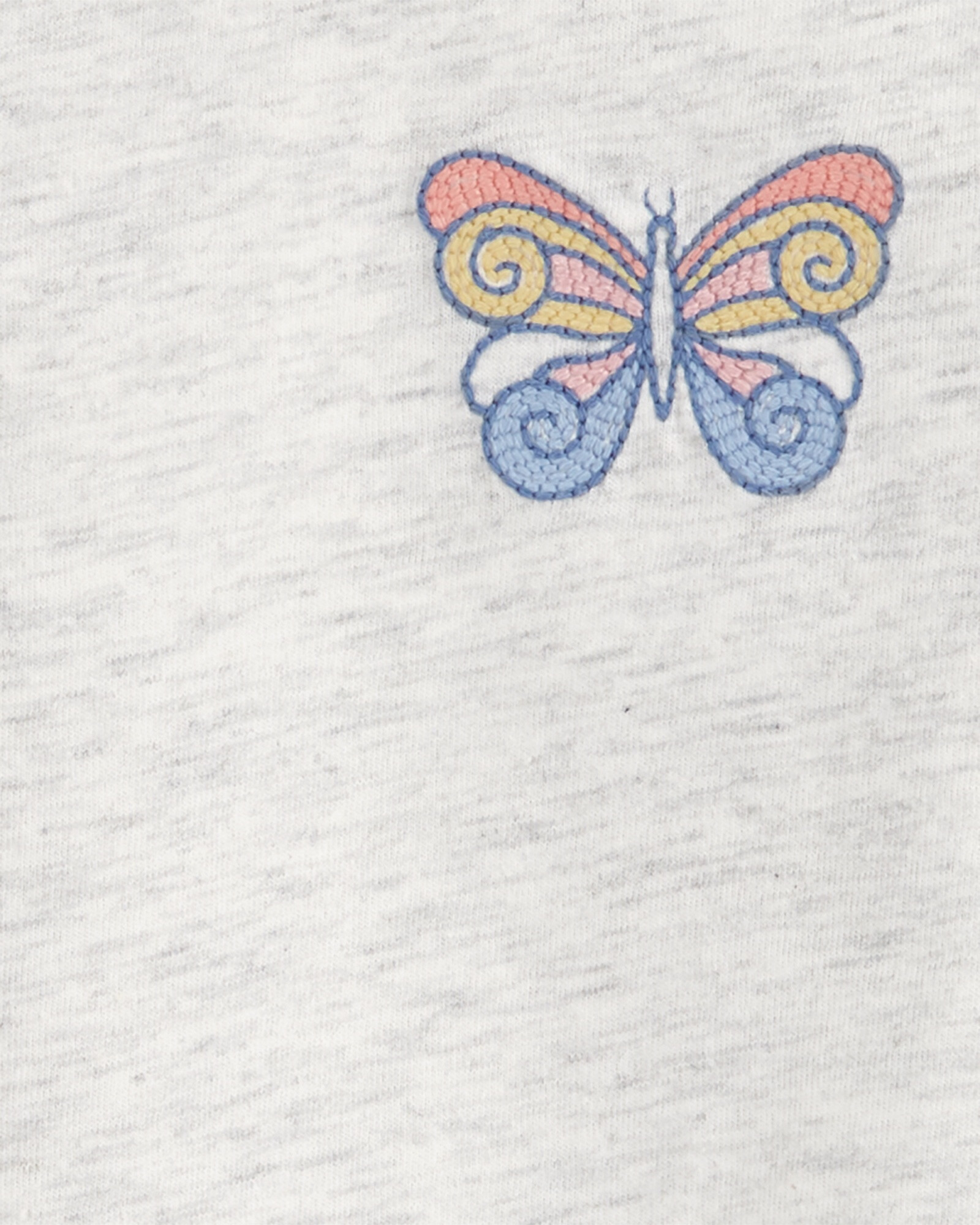 Remera de algodón con bordado mariposa Remera de algodón con bordado mariposa