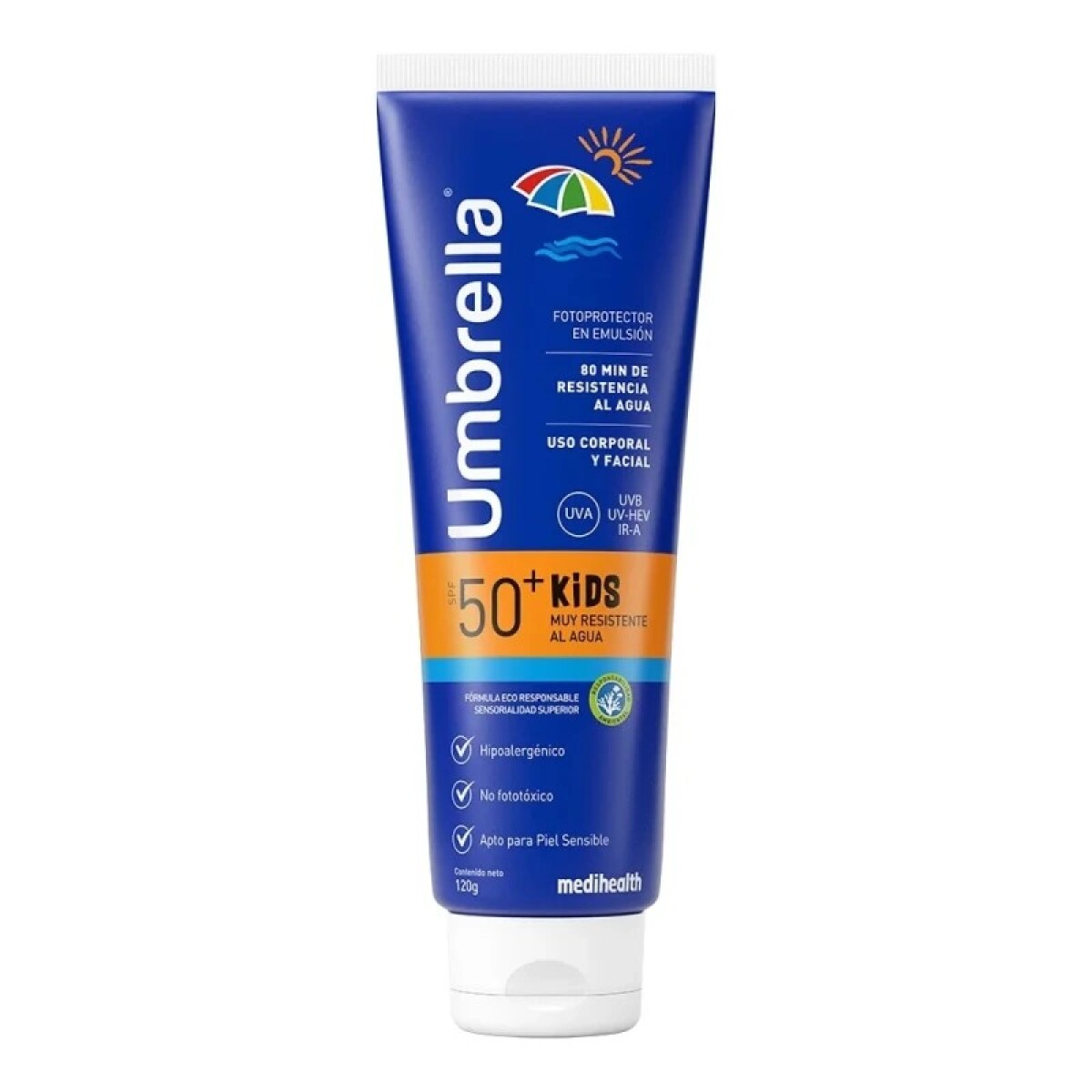 Protector Solar Umbrella Spf 50+ | Waterproof Kids | 120 ml 