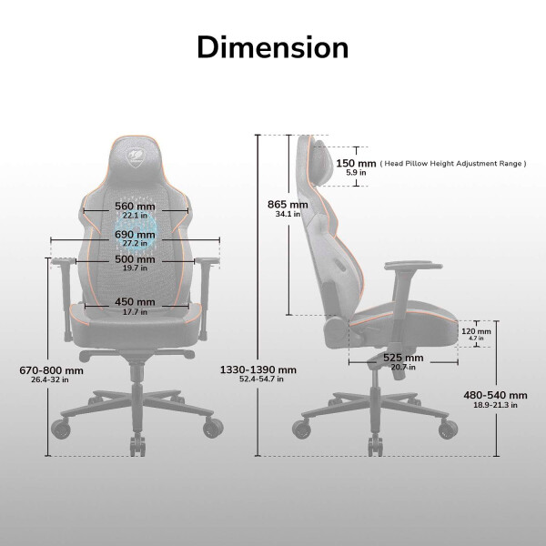 Silla Gamer Cougar Nxsys Aereo Orange SILLA COUGAR NXSYS AEREO ORANGE