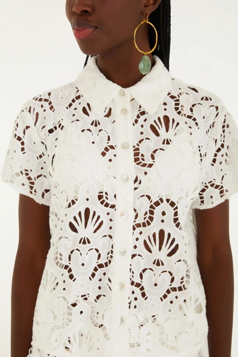 CAMISA ENCAJE Blanco