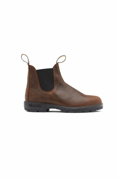 Botas 1609 Elastic Side V Cut Antique Brown