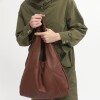 Bolso The Shopping En Cuero Graneado Tabaco