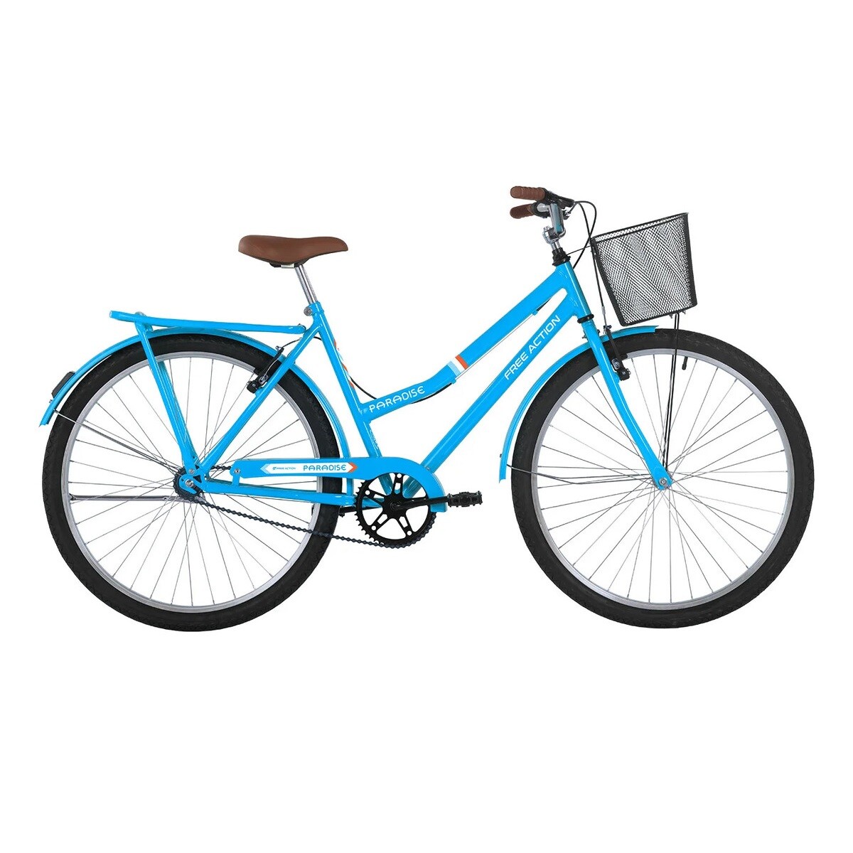 Bicicleta Paseo Free Action Paradise Mujer Rodado 26 Azul 21 " 