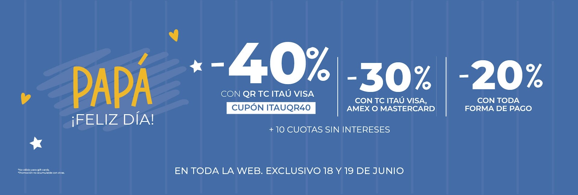 PROMO PAPA ITAU DOBLE