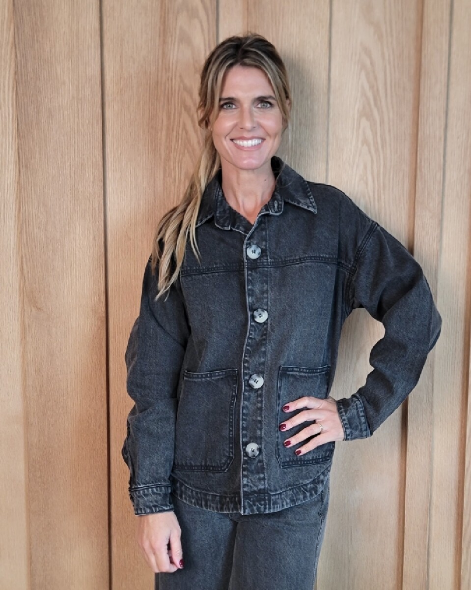 Sobrecamisa Josefina - Denim Negro Picado 