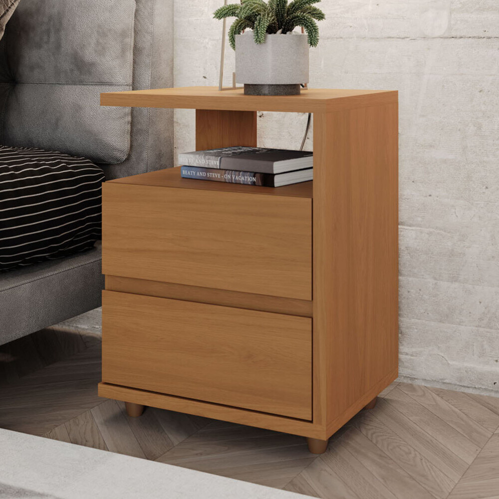 MESA DE LUZ MDP MARRON D07